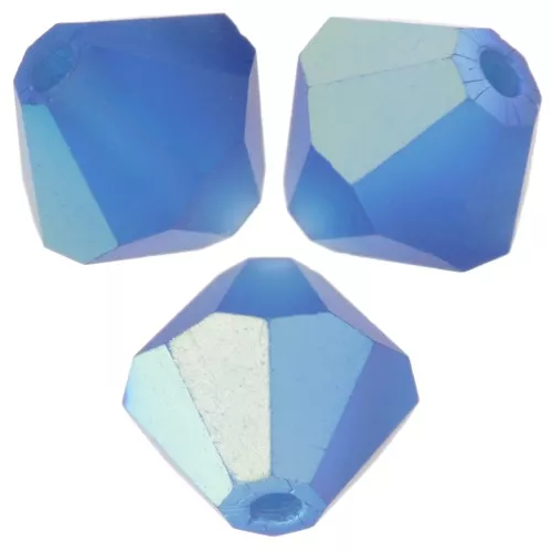 Cuentas Preciosa - Cuenta Rondelle 6 mm - Capri Blue AB mate x12