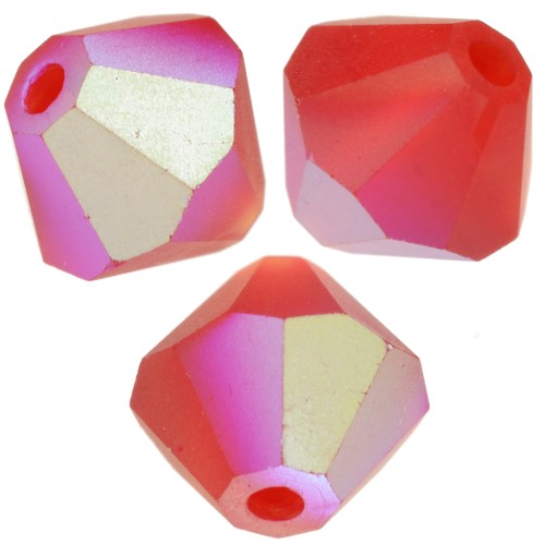 Preciosa cuenta rondelle - Cuenta 6 mm - Siam claro AB mate x12