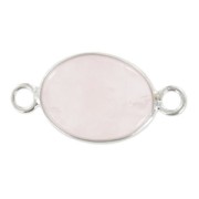 Separador 2 anillas 17x12 mm Cuarzo Rosa/rodiado|raw }}