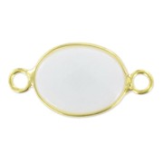 Separador 2 anillas 17x12 mm White Onyx/dorado|raw }}