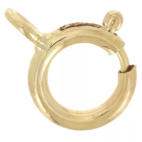 Cierre de resorte de 5,5 mm con anillo cerrado - Gold filled (oro laminado) x1