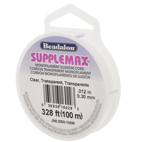 Hilo de nylon invisible - cordón ilusión Supplemax 0,30 mm - Transparente x100m