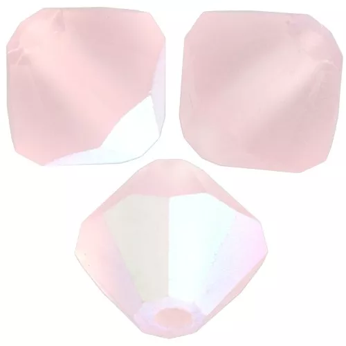Preciosa Bicones - Cuenta arandela 6 mm - Light rose AB Mate x12