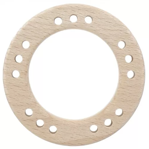 Anillo de madera multiagujeros 70 mm - Natural x1