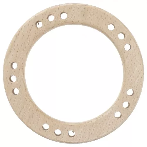 Anillo de madera multiagujeros 80 mm - Natural x1