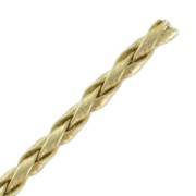 Cordón de imitación cuero trenzado 2.5 mm Dorado x 1m|raw }}