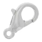 Cierre mosquetón 10 mm - Chapado Plateado Fino x1