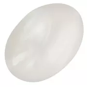 Cabujón ovalado 18x13 mm en resina opaca - Blanco nacarado x1