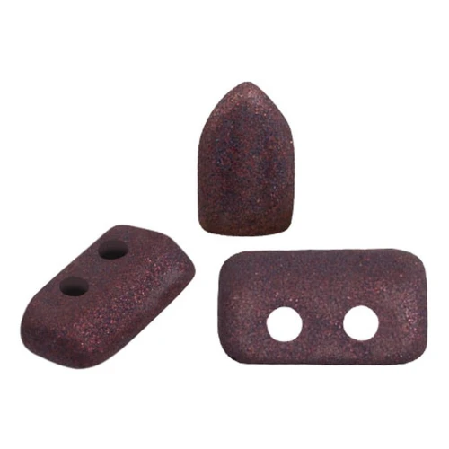 Cuentas de vidrio Piros® by Puca® 2x5 mm - Trendy Plum Mat x10g