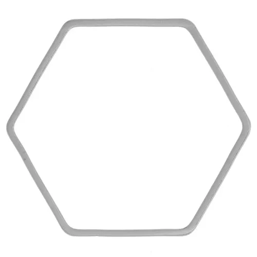 Anillas hexagonales para montar y tejer 25x28 mm - Plateado x25