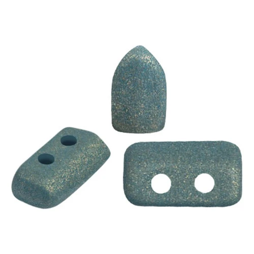 Cuentas de vidrio Piros® by Puca® 2x5 mm - Trendy persian blue Mat x10g