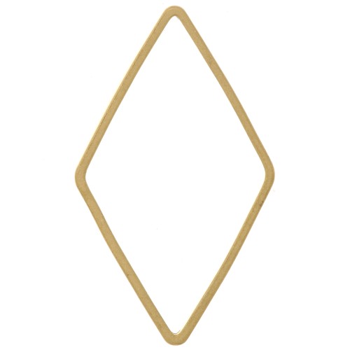 Anillas romboidales de 33x19 mm para montar y tejer - Latón sin tratar x25