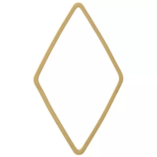 Anillas romboidales de 33x19 mm para montar y tejer - Latón sin tratar x25