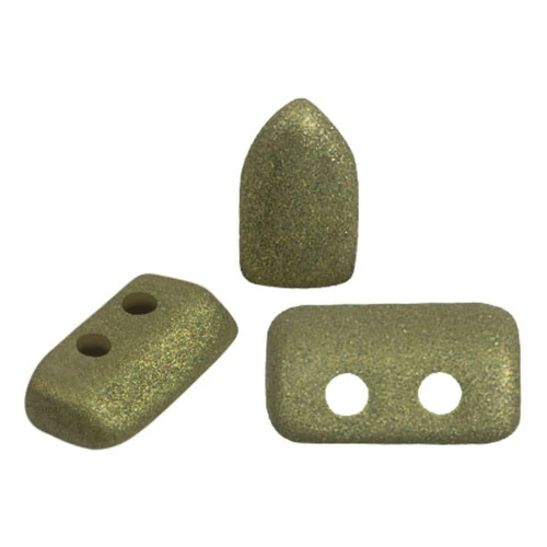 Cuentas de vidrio Piros® by Puca® 2x5 mm - Trendy Olive Mat x10g