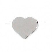 Corazón 7 mm rodiado