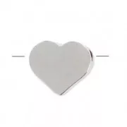 Corazón 7 mm rodiado