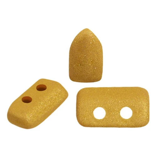 Cuentas de vidrio Piros® by Puca® 2x5 mm - Trendy Mostaza Mate x10g