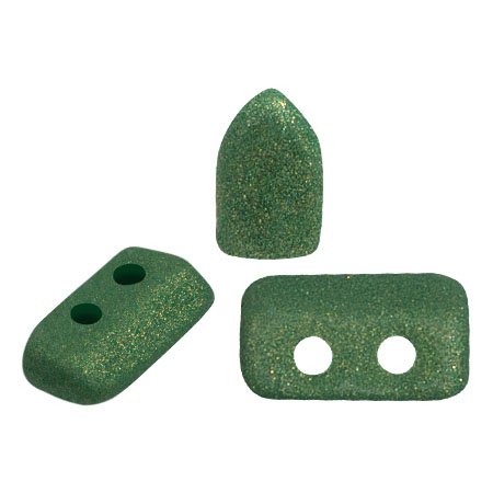 Cuentas de vidrio Piros® by Puca® 2x5 mm - Trendy Fern Green Mat x10g