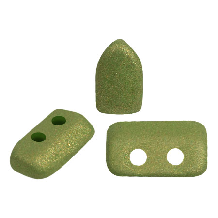 Cuentas de vidrio Piros® by Puca® 2x5 mm - Trendy Light Olive Mat x10g