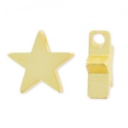 Dije estrella 7.5 mm Dorado con oro fino satinado x1