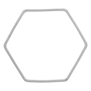 Anillas hexagonales para montar y tejer 18x16 mm - Plateado x25