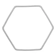 Anillas hexagonales para montar y tejer 18x16 mm - Plateado x25