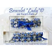 Cuentas de vidrio Volos® de Puca® 4x8 mm - Trendy Night Blue Mat x10g