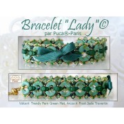 Cuentas de vidrio Volos® de Puca® 4x8 mm - Trendy Light Olive Mat x10g