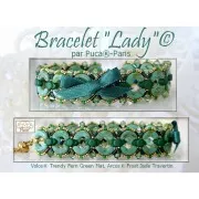 Cuentas de vidrio Volos® de Puca® 4x8 mm - Trendy Olive Mat x10g