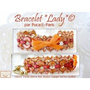 Cuentas de vidrio Volos® de Puca® 4x8 mm - Trendy Sienna Mat x10g