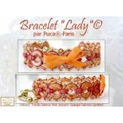 Cuentas de vidrio Volos® de Puca® 4x8 mm - Trendy Sienna Mat x10g