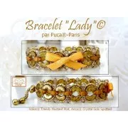 Cuentas de vidrio Volos® de Puca® 4x8 mm - Trendy Mostaza Mate x10g