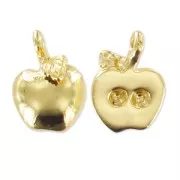 Dije manzana 11 mm Dorado con oro fino x1