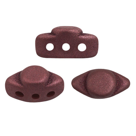 Cuentas de vidrio Volos® de Puca® 4x8 mm - Trendy Wine Lees Mat x10g