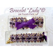 Cuentas de vidrio Volos® de Puca® 4x8 mm - Trendy Wine Lees Mat x10g