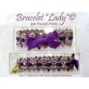 Cuentas de vidrio Volos® de Puca® 4x8 mm - Trendy Wine Lees Mat x10g