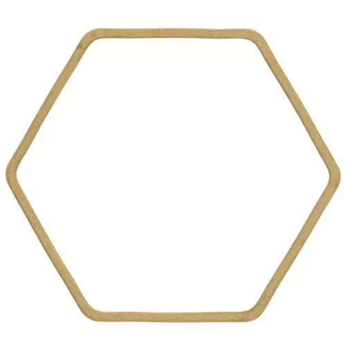 Anillas hexagonales de montaje y tejido 25x28 mm - Latón sin tratar x25