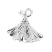 Dije ginkgo 18 mm chapado en plata fina|raw }}