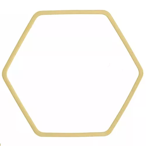 Anillas hexagonales para montar y tejer 30x33 mm - Dorado x25