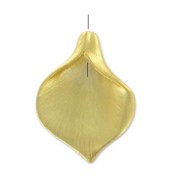 Dije en forma de pétalo de 17 mm - Dorado en oro fino satinado x1