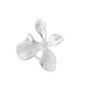 Dije flor 16 mm chapado en plata fina