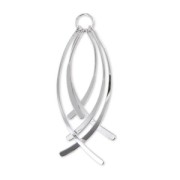 Colgante dijes curvadas 78 mm rodiado|raw }}