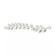 Separador helecho 2 anillos 36 mm chapado en plata fina