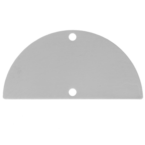 Accesorio para montar y tejer 2 agujeros de media luna 30x15 mm - Plateado x1