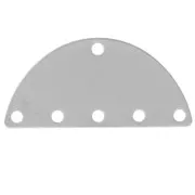 Entrepieza candelabro media luna 12x25 mm multi-agujero - Plateado x1