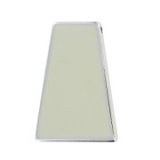 Colgante trapecio acrílico 46x31 mm Plateado/Cream