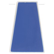 Colgante trapecio acrílico 46x31 mm plateado/Azul|raw }}