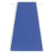 Colgante trapecio acrílico 46x31 mm plateado/Azul