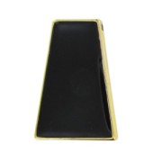 Colgante trapecio acrílico 46x31 mm dorado/Negro|raw }}
