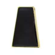 Colgante trapecio acrílico 46x31 mm dorado/Negro